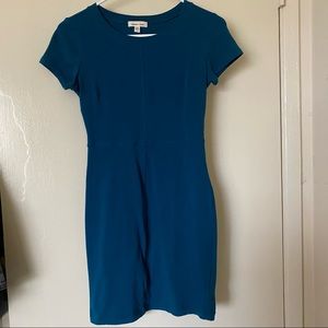 Silence + Noise teal short sleeve bodycon mini dress XS Urban Outfitters new S &